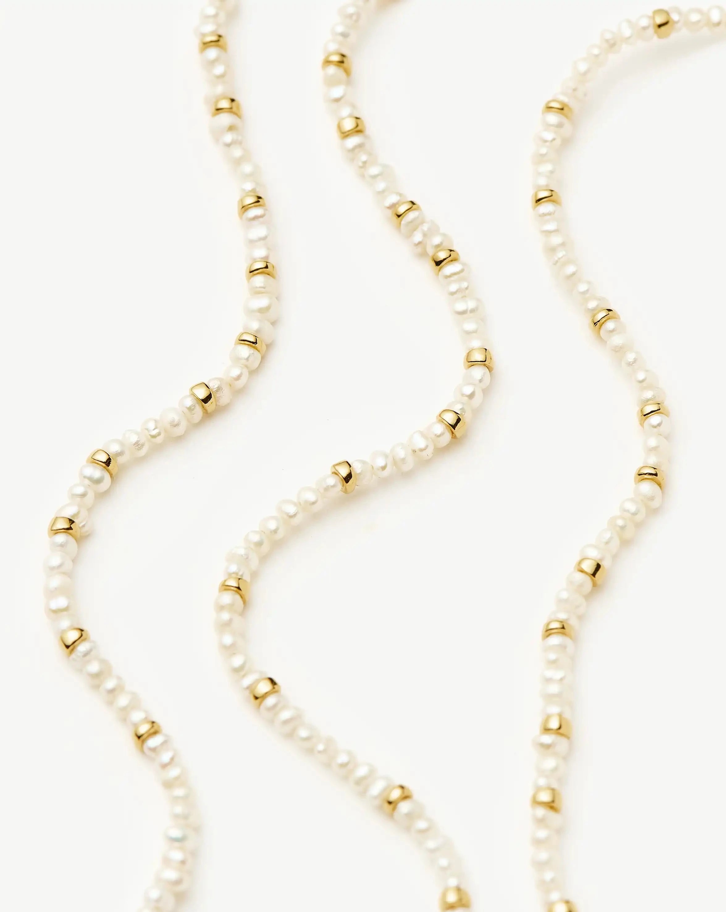 Micro Pearl Beaded Necklace | 18ct Gold Plated/Pearl Necklaces Missoma 