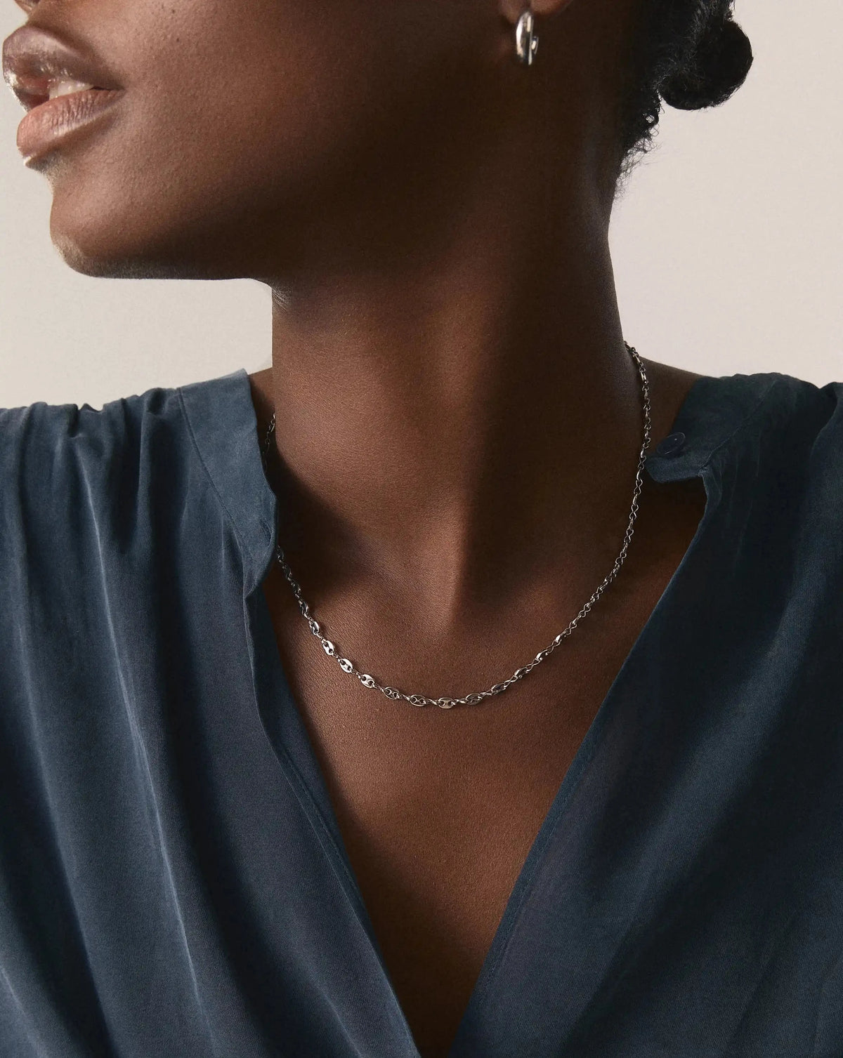 Mini Mariner Chain Necklace | Platinum Plated Necklaces Missoma 