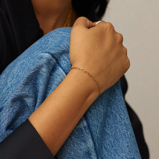 Mini Paperclip Chain Bracelet | 18ct Gold Plated Bracelets Missoma 