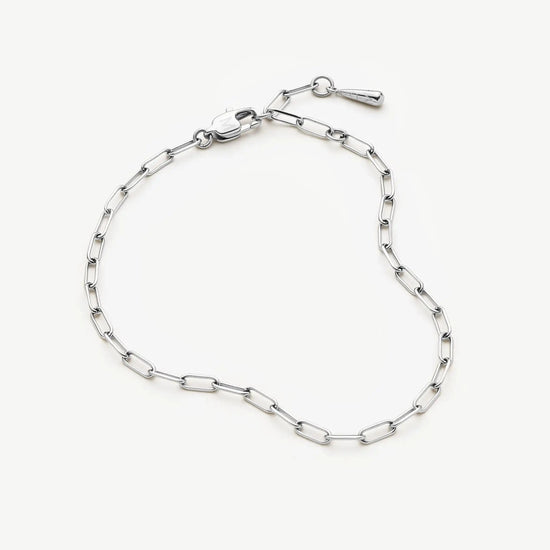 Mini Paperclip Chain Bracelet | Platinum Plated Bracelets Missoma 
