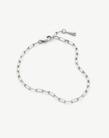 Mini Paperclip Chain Bracelet | Platinum Plated Bracelets Missoma 