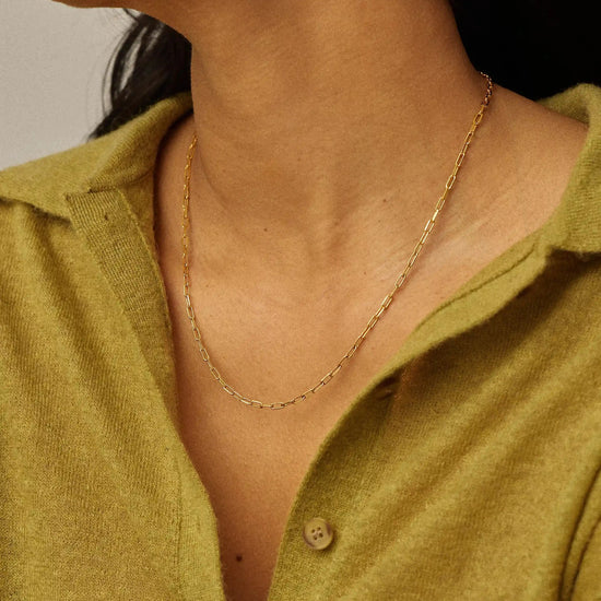 Mini Paperclip Chain Necklace | 18ct Gold Plated Necklaces Missoma 