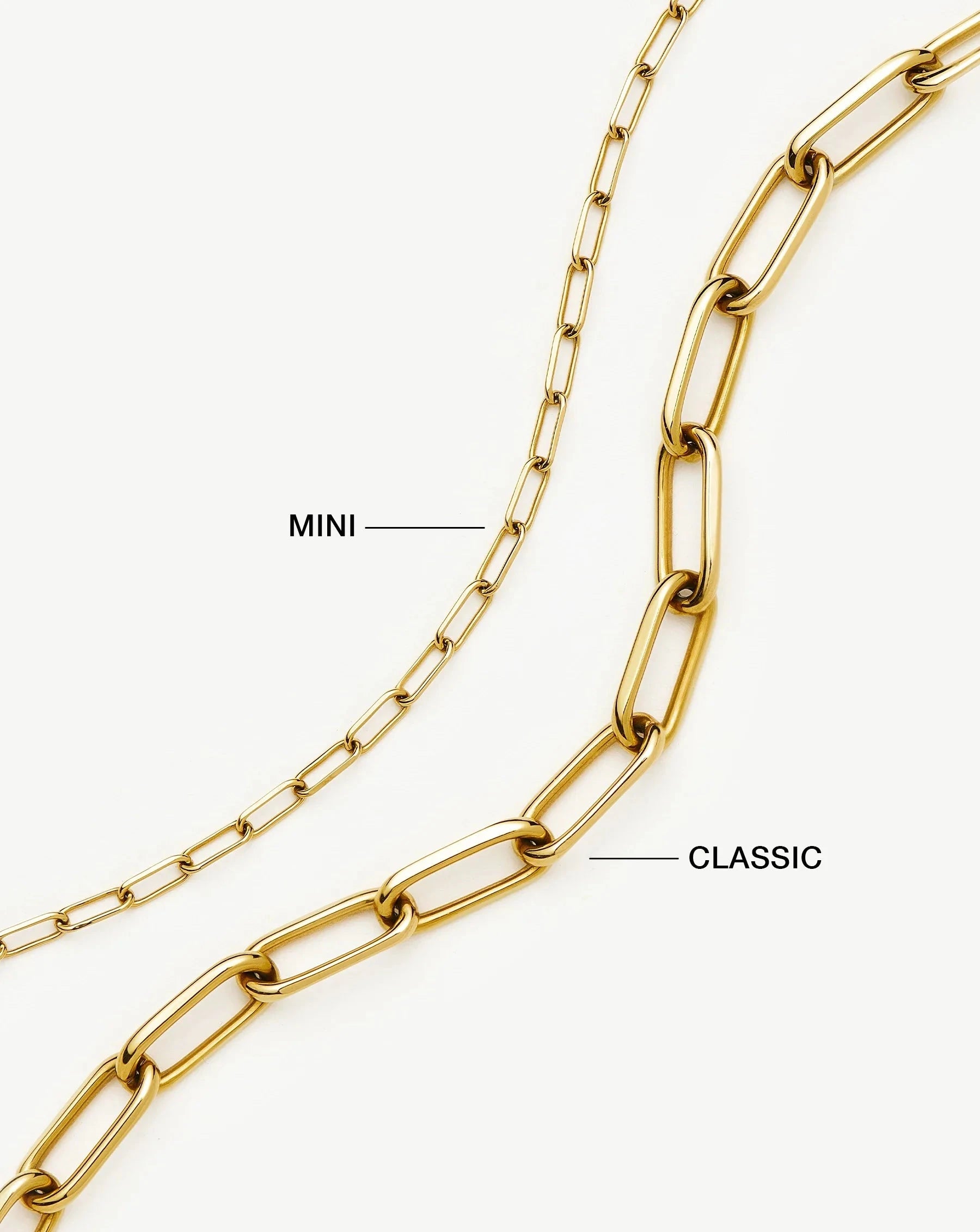 Mini Paperclip Chain Necklace | 18ct Gold Plated Necklaces Missoma 