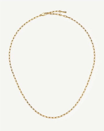 Mini Paperclip Chain Necklace | 18ct Gold Plated