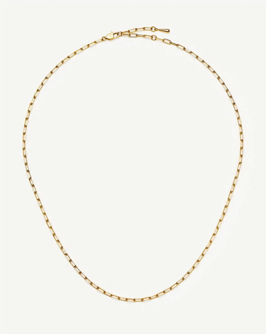 Mini Paperclip Chain Necklace | 18ct Gold Plated Necklaces Missoma 