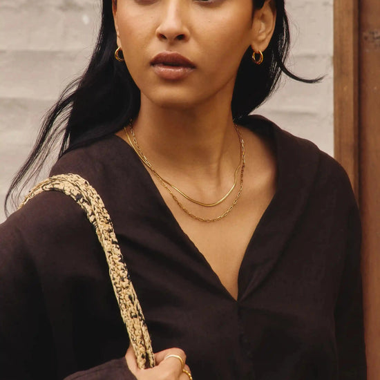 Mini Paperclip Chain Necklace | 18ct Gold Plated Necklaces Missoma 