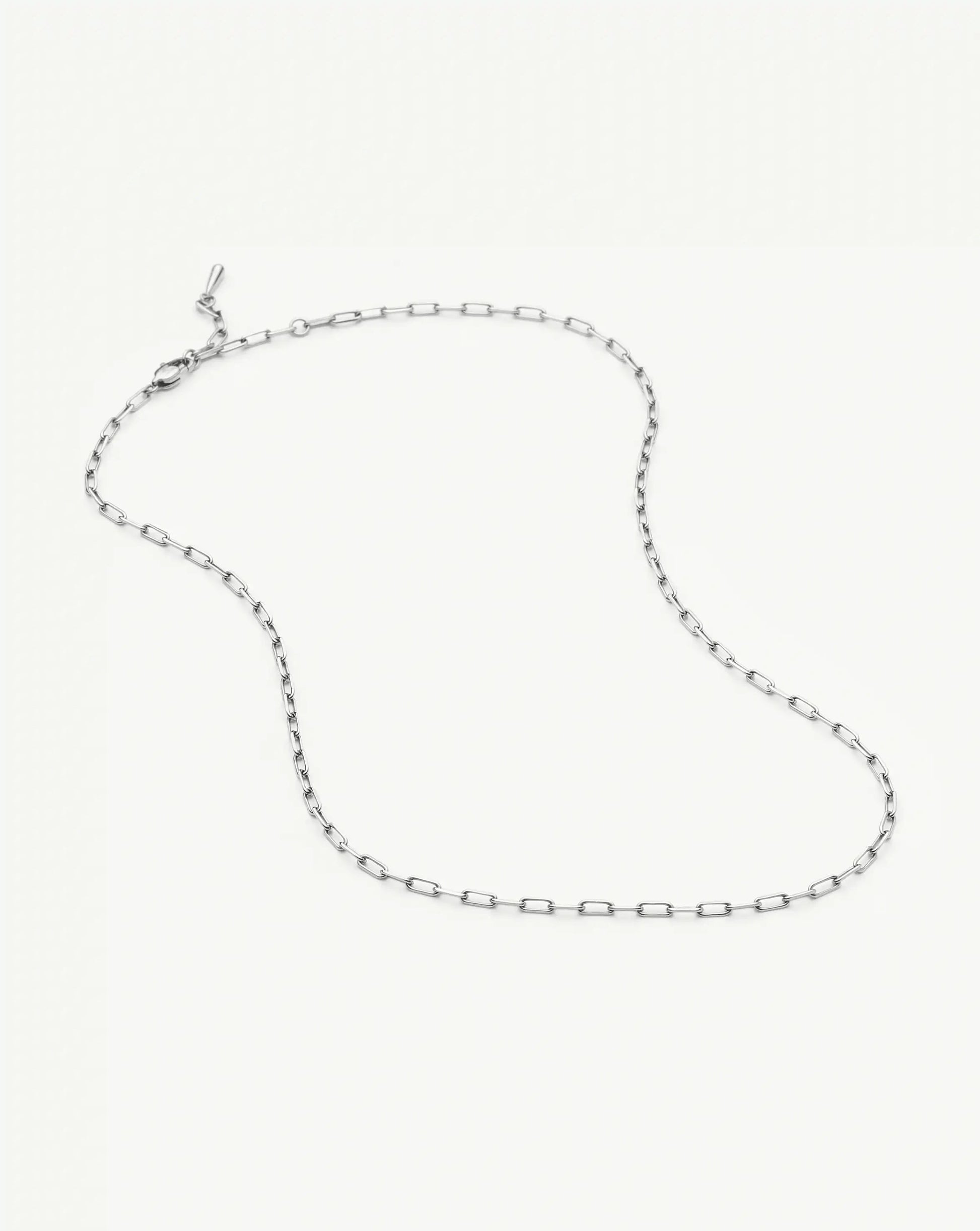 Mini Paperclip Chain Necklace | Platinum Plated Necklaces Missoma 