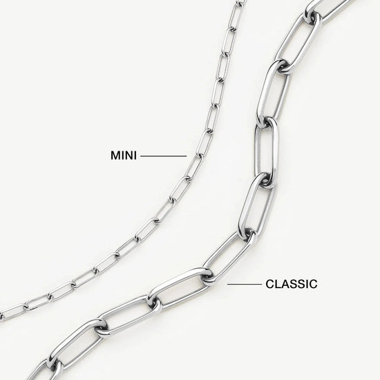 Mini Paperclip Chain Necklace | Platinum Plated Necklaces Missoma 