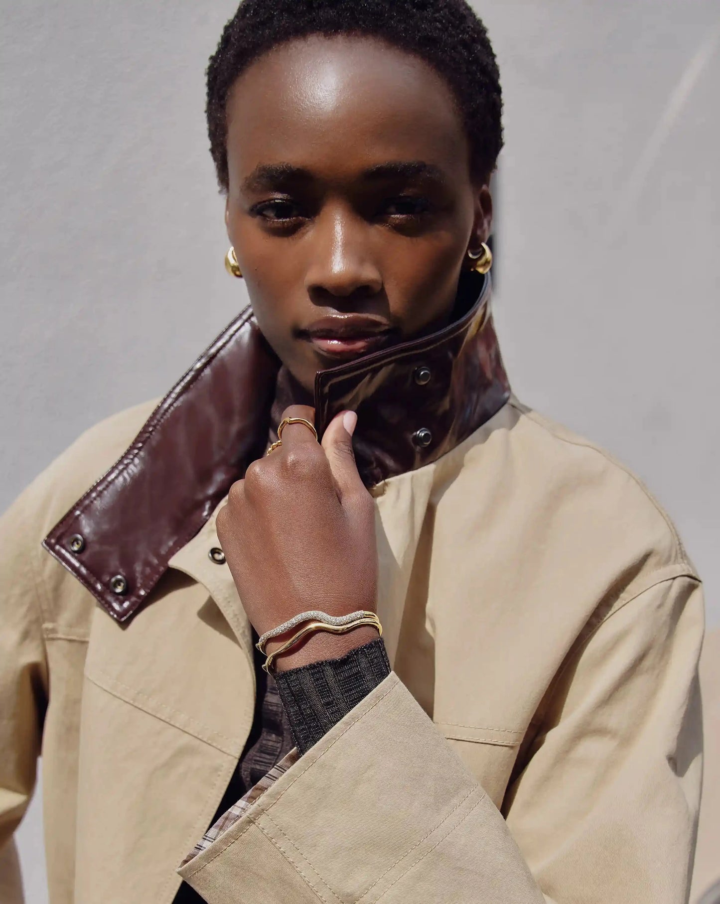 Molten Classic Hinged Bangle | 18ct Gold Plated Bracelets Missoma 