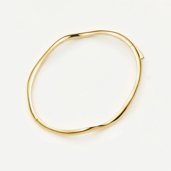 Molten Classic Hinged Bangle | 18ct Gold Plated Bracelets Missoma 
