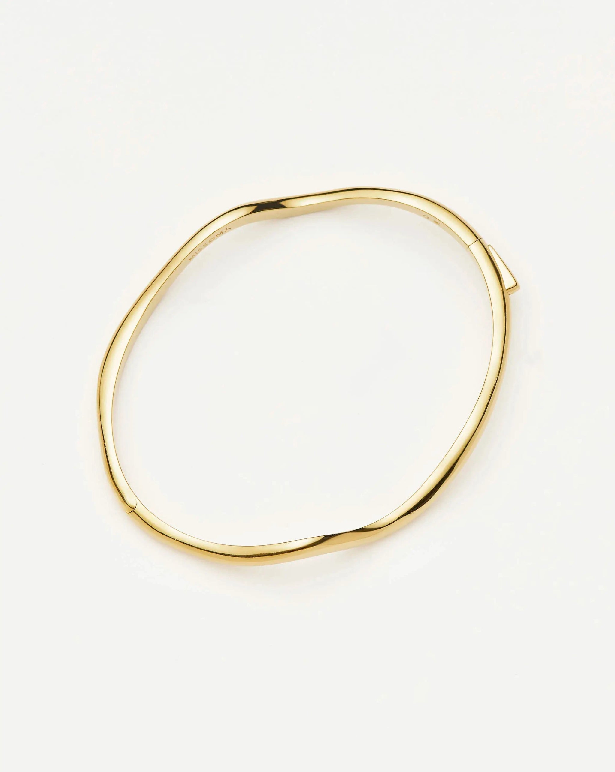 Molten Classic Hinged Bangle | 18ct Gold Plated Bracelets Missoma 