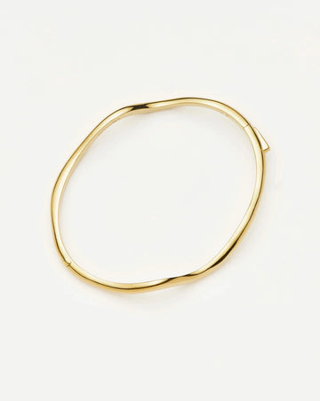 Molten Classic Hinged Bangle | 18ct Gold Plated Bracelets Missoma 