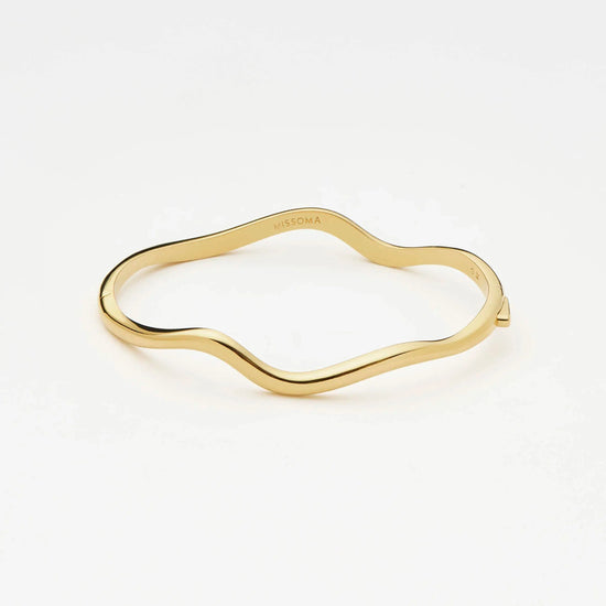 Molten Classic Hinged Bangle | 18ct Gold Plated Bracelets Missoma 