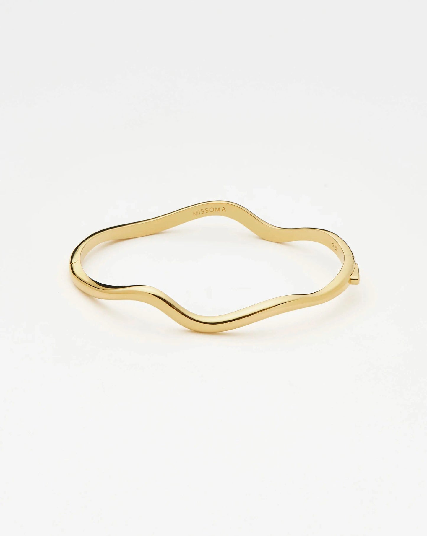 Molten Classic Hinged Bangle | 18ct Gold Plated Bracelets Missoma 