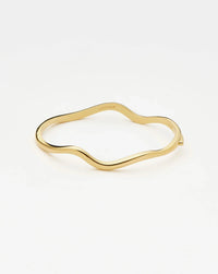 Molten Classic Hinged Bangle | 18ct Gold Plated Bracelets Missoma 