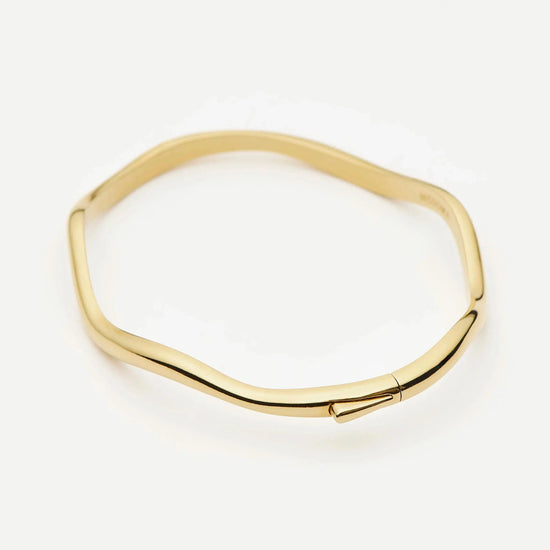 Molten Classic Hinged Bangle | 18ct Gold Plated Bracelets Missoma 