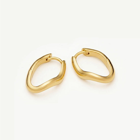 Molten Classic Small Hoop Earrings | 18ct Gold Plated Earrings Missoma 