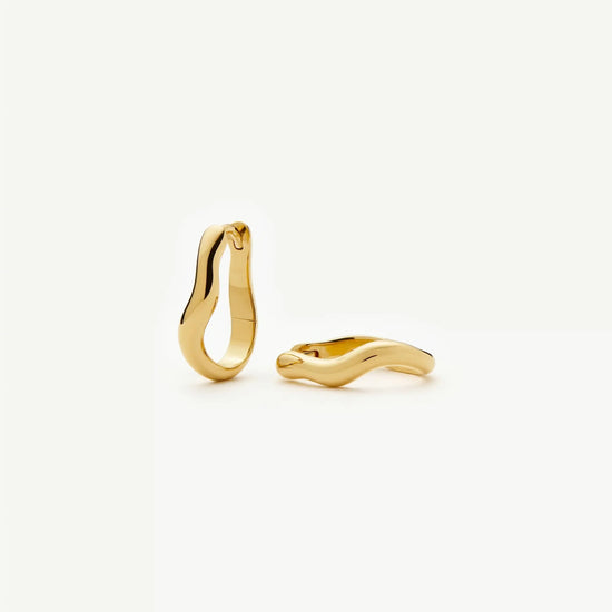 Molten Classic Small Hoop Earrings | 18ct Gold Plated Earrings Missoma 