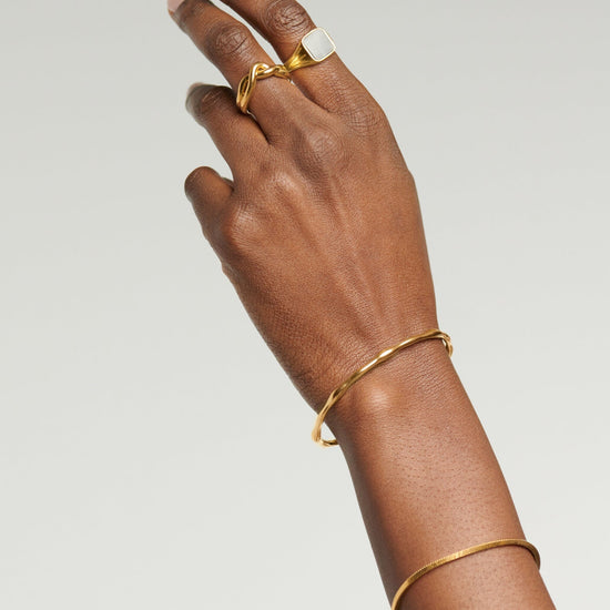 Molten Cuff Bracelet | 18ct Gold Plated Bracelets Missoma 