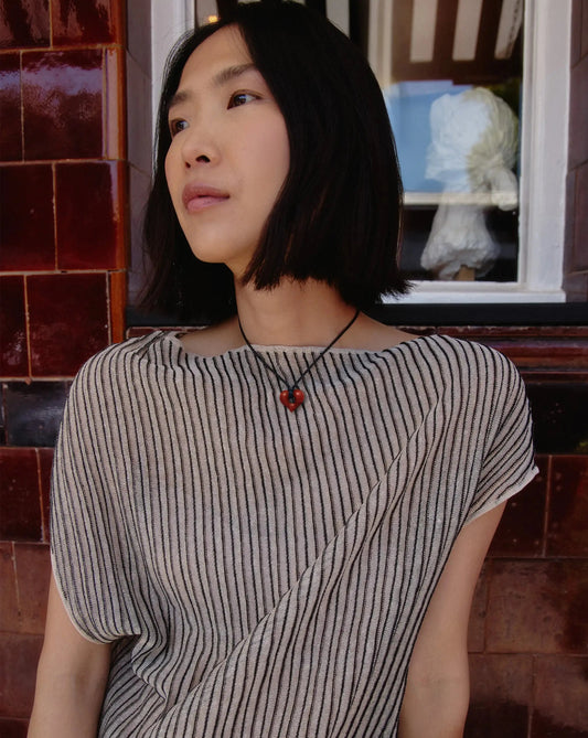 Molten Heart Gemstone Pendant Cord Necklace Necklace Missoma 