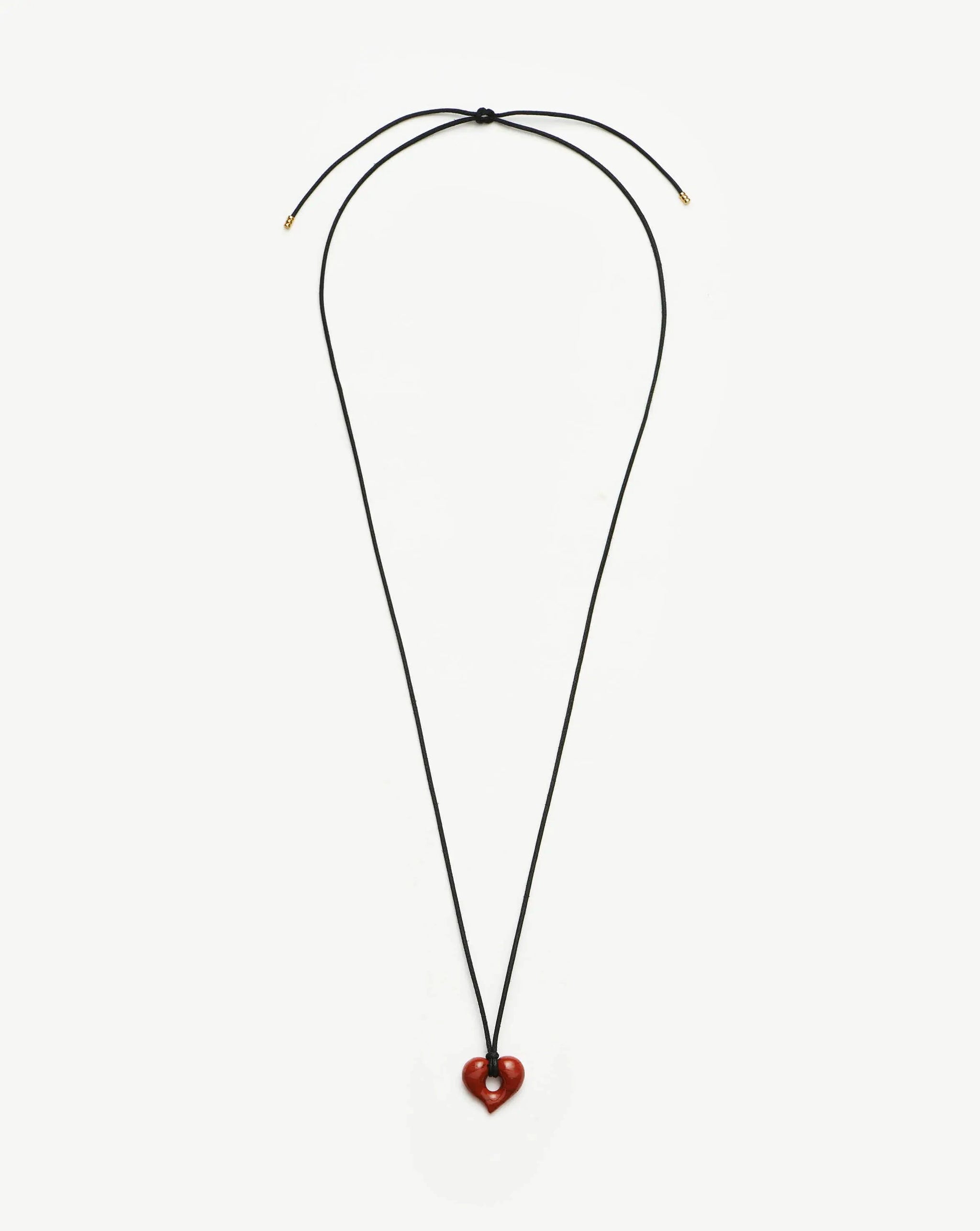 Molten Heart Gemstone Pendant Cord Necklace Necklace Missoma 
