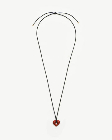 Molten Heart Gemstone Pendant Cord Necklace Necklace Missoma 