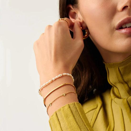 Molten Heart Mini Charm Bracelet | 18ct Gold Vermeil Bracelet Missoma 