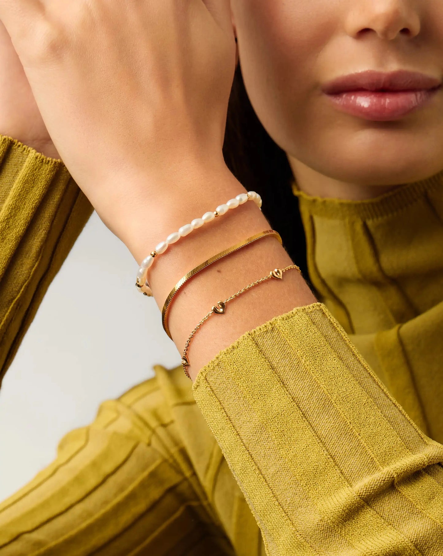 Molten Heart Mini Charm Bracelet | 18ct Gold Vermeil Bracelet Missoma 