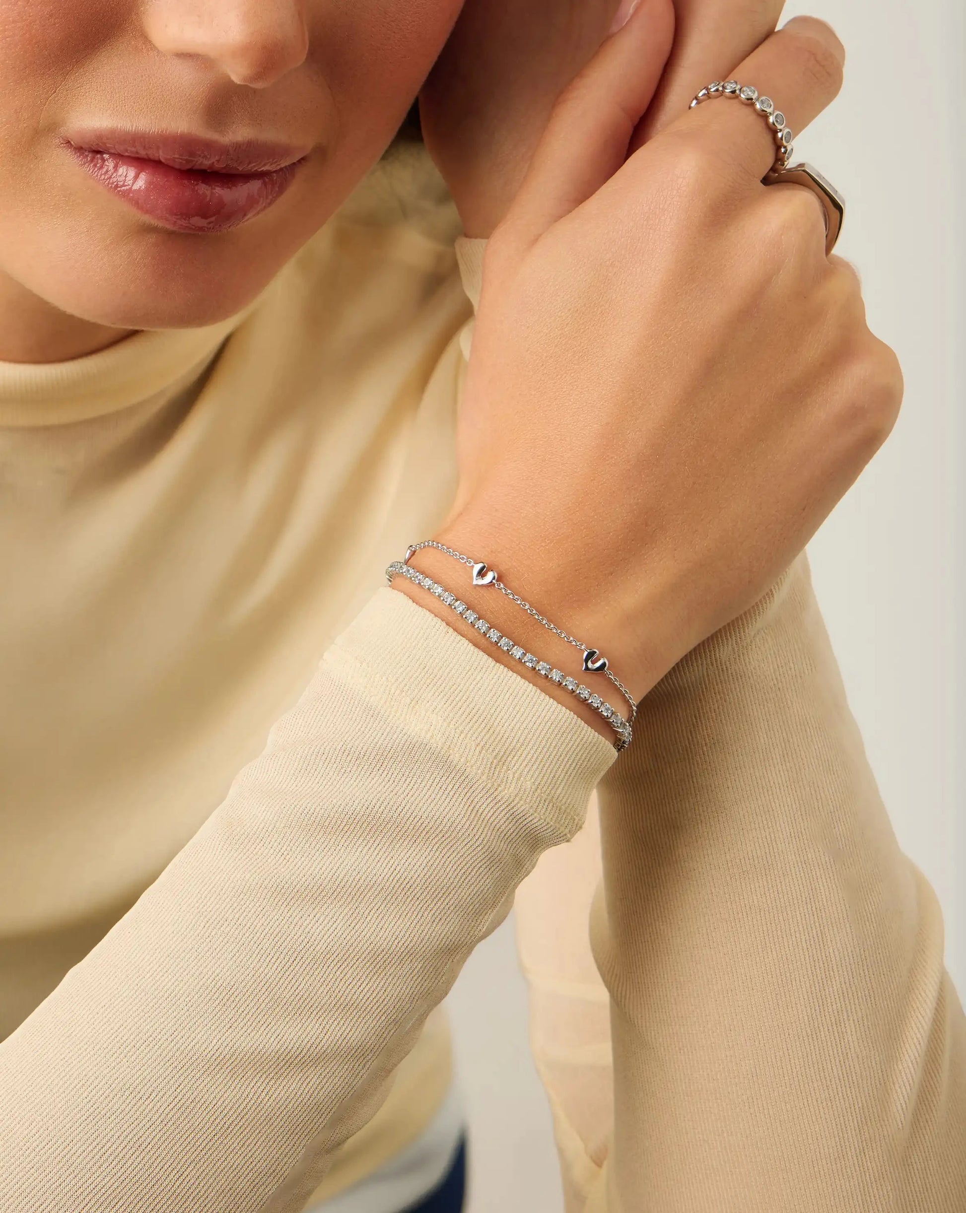 Molten Heart Mini Charm Bracelet | Sterling Silver Bracelet Missoma 