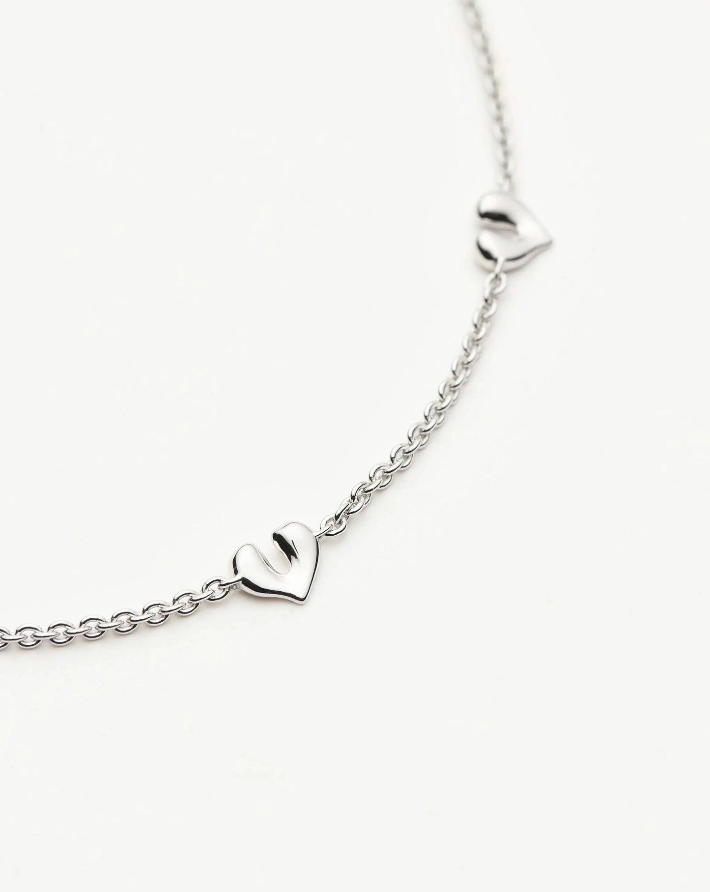 Molten Heart Mini Charm Bracelet | Sterling Silver Bracelet Missoma 