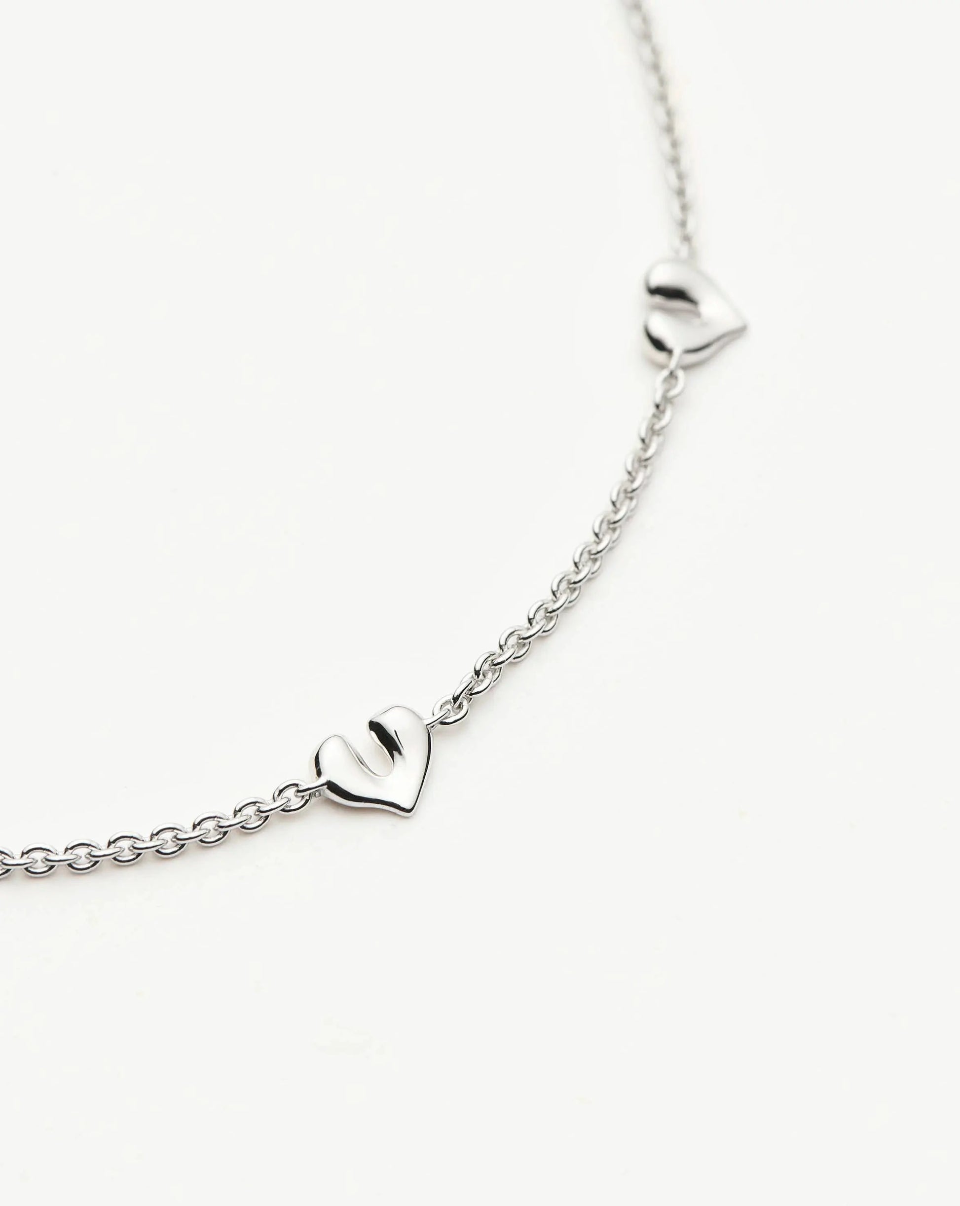 Molten Heart Mini Charm Bracelet | Sterling Silver Bracelet Missoma 