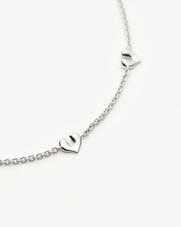 Molten Heart Mini Charm Bracelet | Sterling Silver Bracelet Missoma 