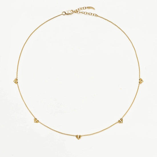 Molten Heart Mini Charm Choker | 18ct Gold Vermeil Necklace Missoma 