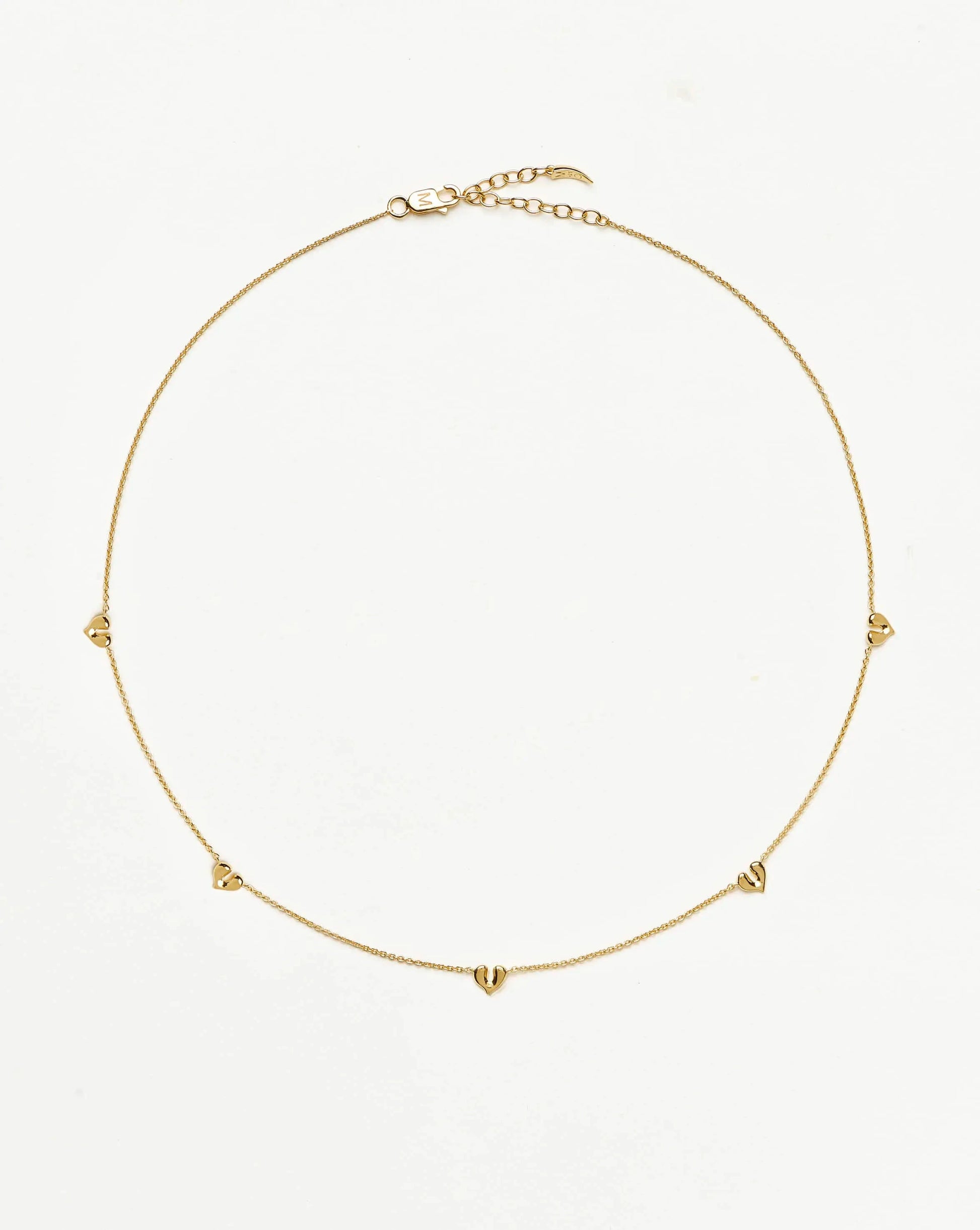 Molten Heart Mini Charm Choker | 18ct Gold Vermeil Necklace Missoma 