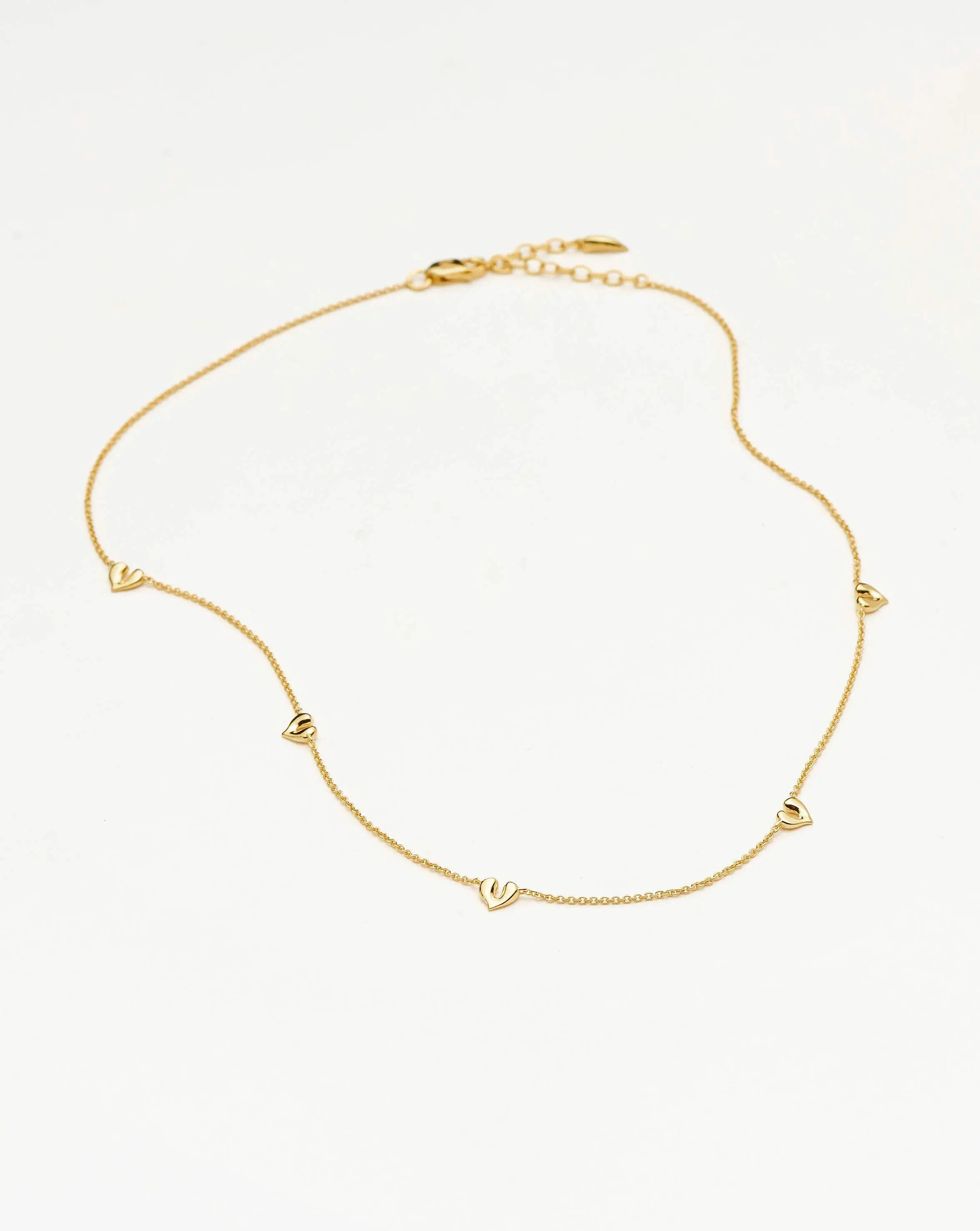 Molten Heart Mini Charm Choker | 18ct Gold Vermeil Necklace Missoma 