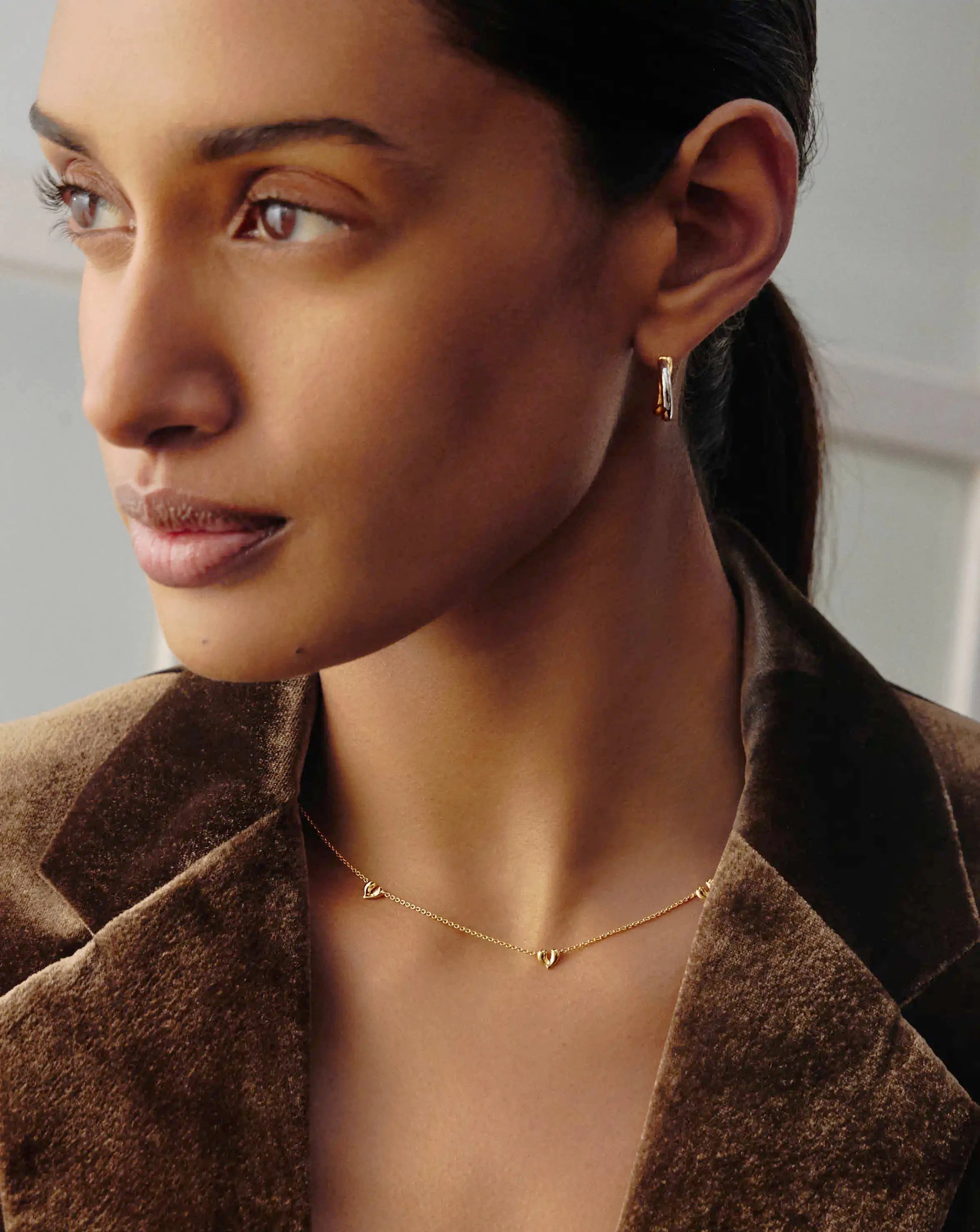 Molten Heart Mini Charm Choker | 18ct Gold Vermeil Necklace Missoma 