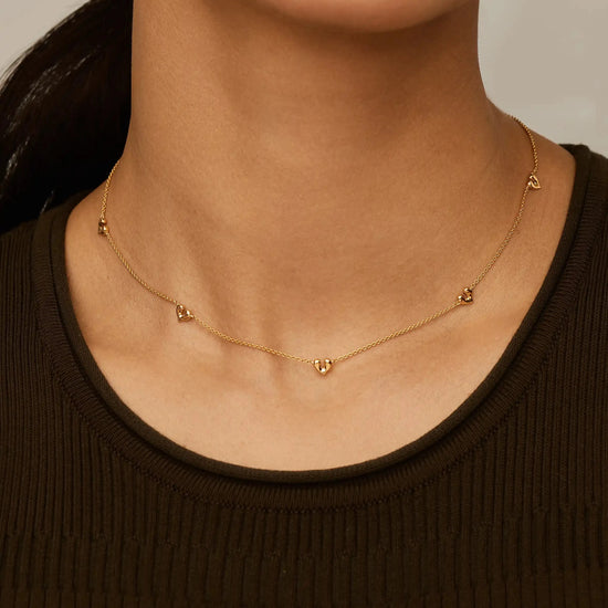 Molten Heart Mini Charm Choker | 18ct Gold Vermeil Necklaces Missoma 