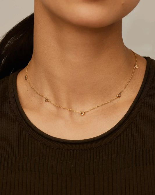 Molten Heart Mini Charm Choker | 18ct Gold Vermeil Necklaces Missoma 