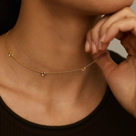 Molten Heart Mini Charm Choker | 18ct Gold Vermeil Necklaces Missoma 