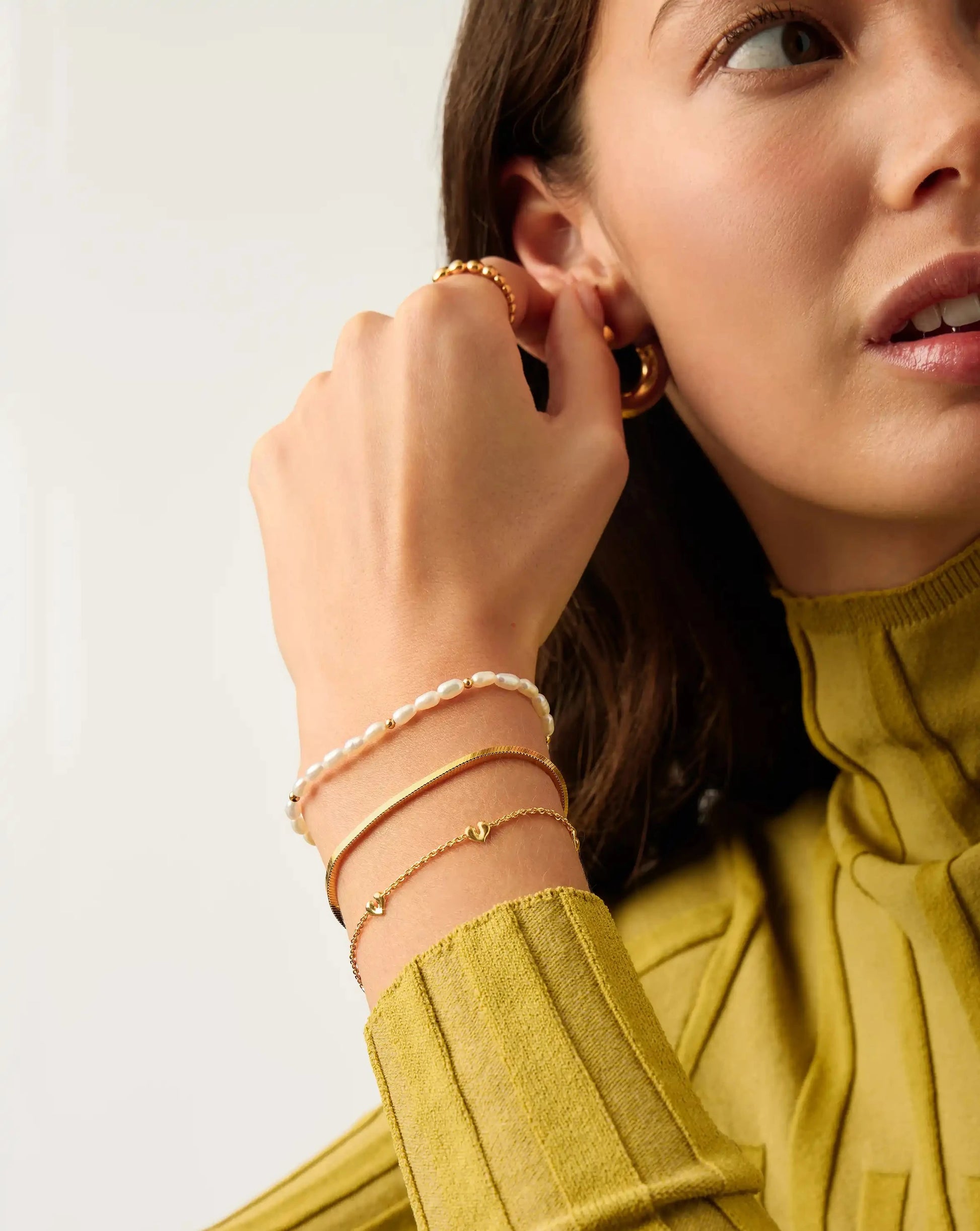 Molten Heart Mini Charm Choker & Bracelet Set | 18ct Gold Vermeil Layering Sets Missoma 