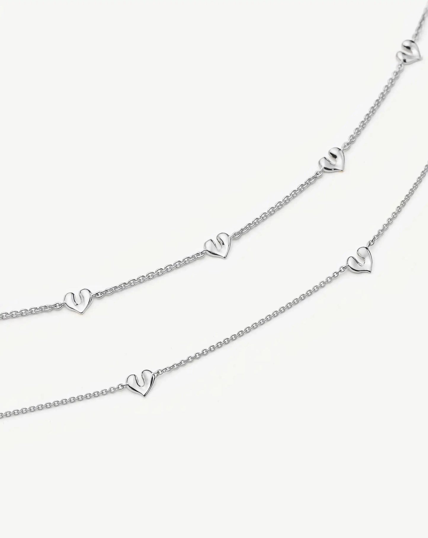 Molten Heart Mini Charm Choker & Bracelet Set | Sterling Silver Layering Sets Missoma 