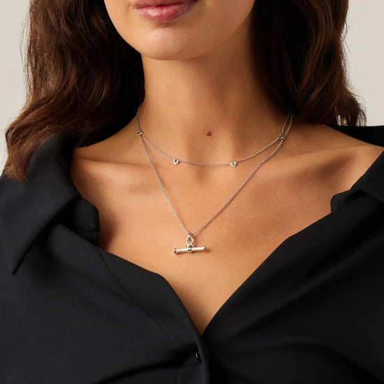 Molten Heart Mini Charm Choker & Bracelet Set | Sterling Silver Layering Sets Missoma 