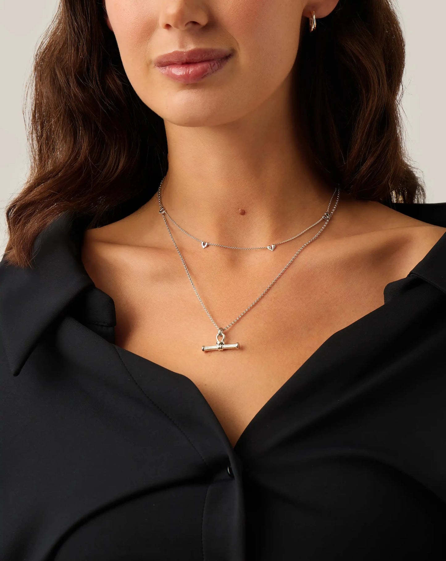 Molten Heart Mini Charm Choker & Bracelet Set | Sterling Silver Layering Sets Missoma 