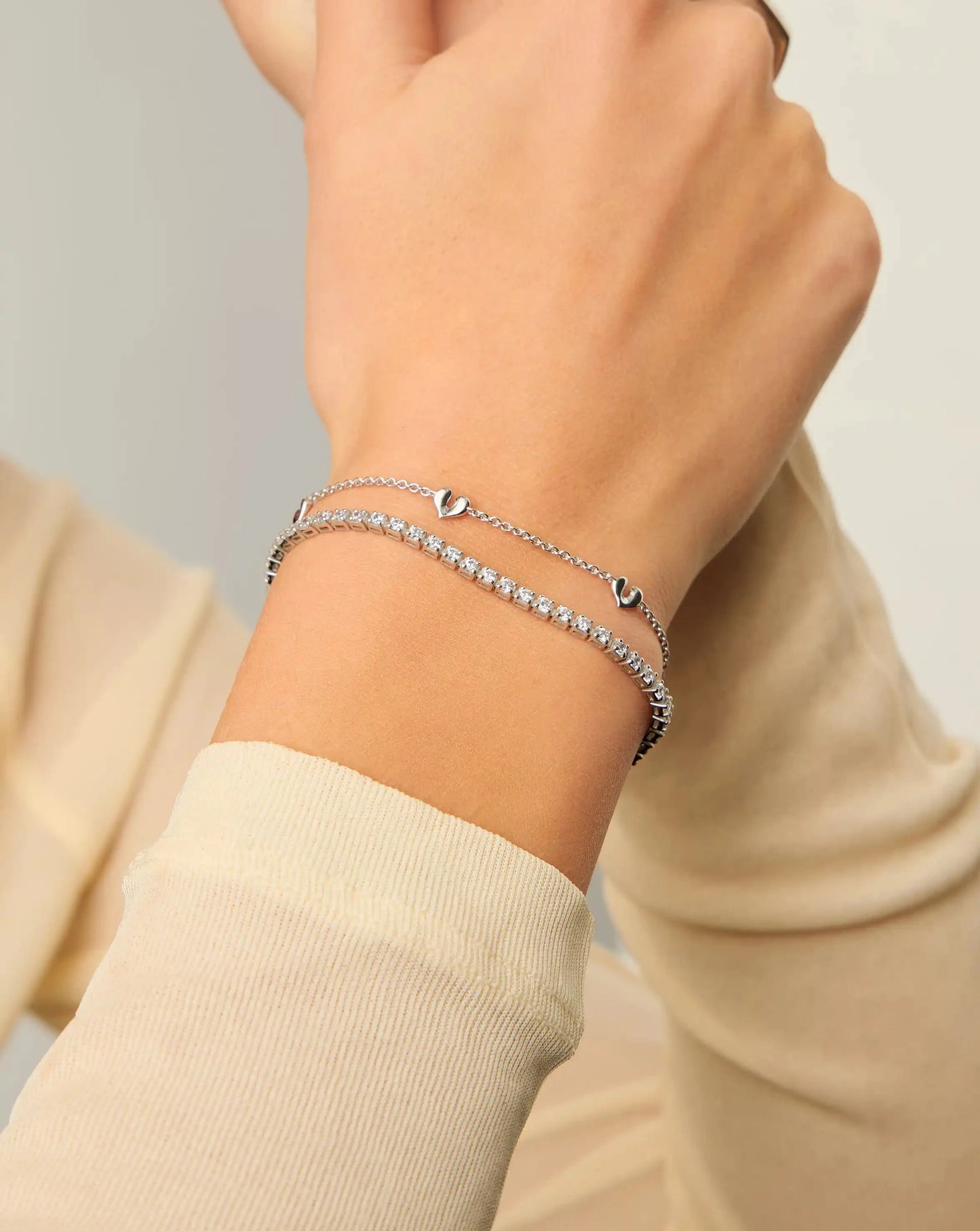 Molten Heart Mini Charm Choker & Bracelet Set | Sterling Silver Layering Sets Missoma 