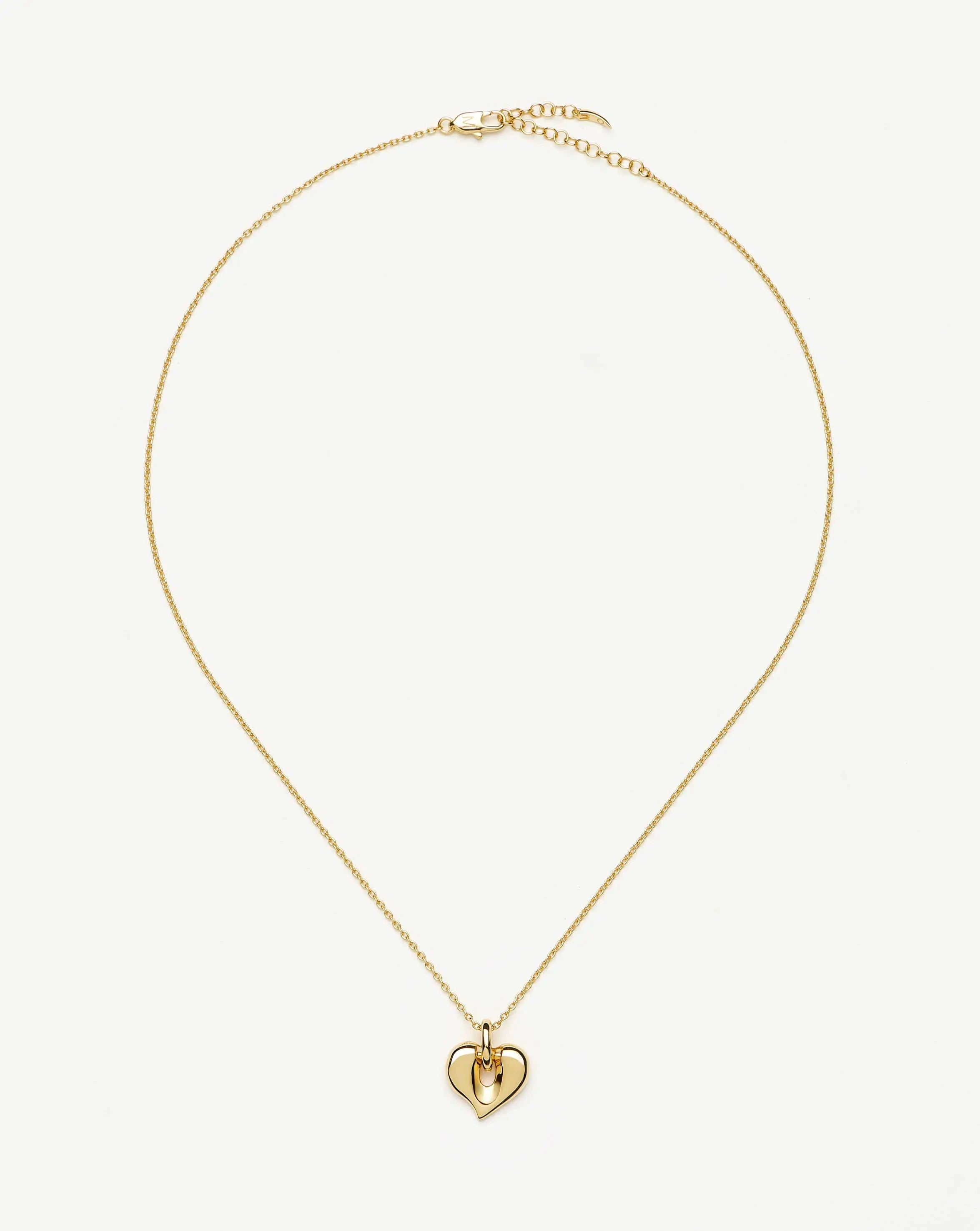 Molten Heart Pendant Necklace | 18ct Gold Plated Necklace Missoma 