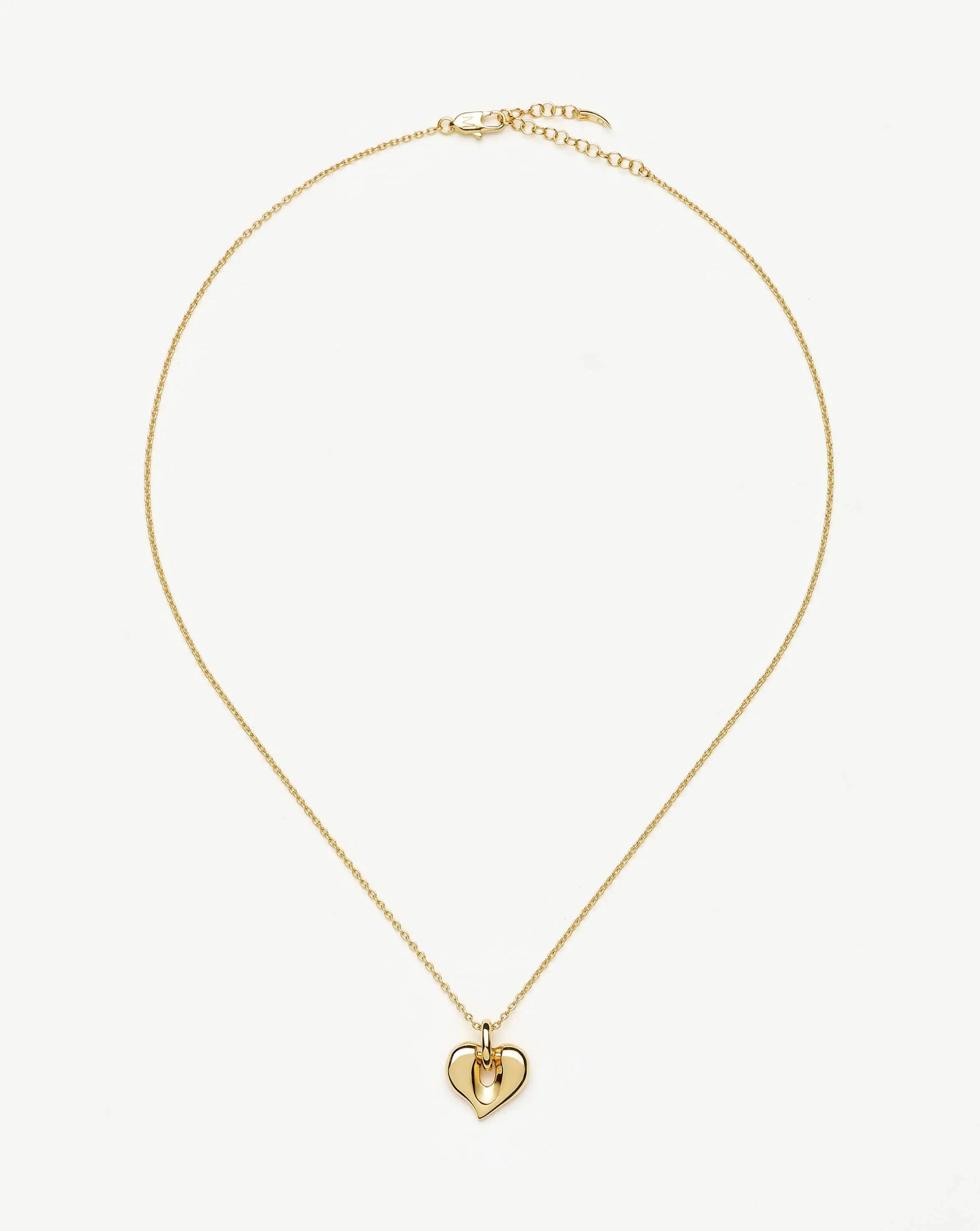 Molten Heart Pendant Necklace | 18ct Gold Plated Necklace Missoma 