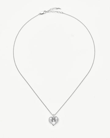 Molten Heart Pendant Necklace | Silver Plated Necklace Missoma 