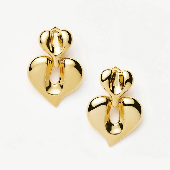 Molten Heart Statement Earrings | 18ct Gold Plated Earrings Missoma 