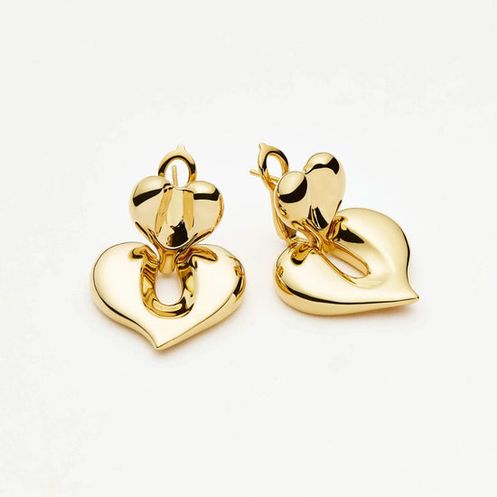 Molten Heart Statement Earrings | 18ct Gold Plated Earrings Missoma 