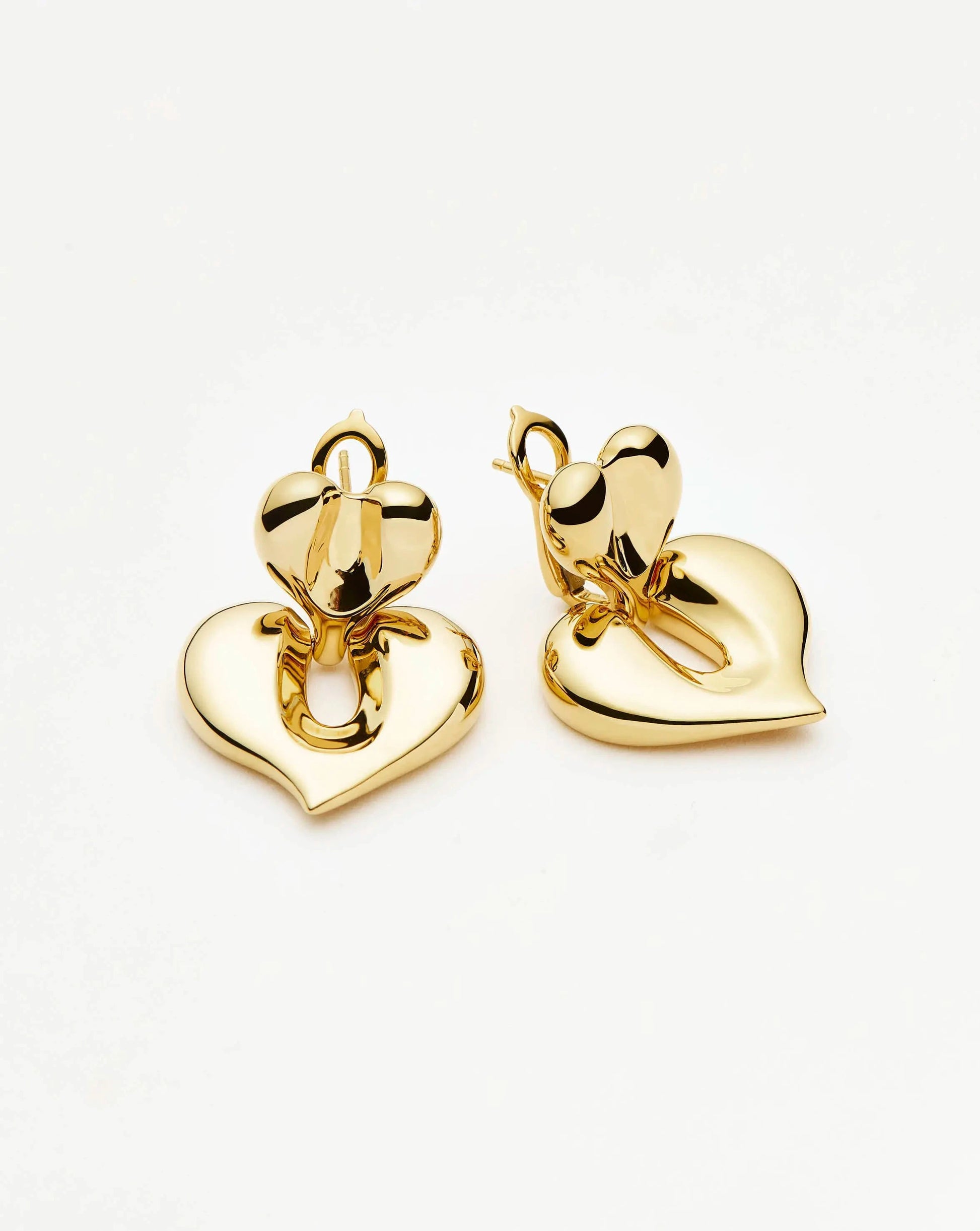 Molten Heart Statement Earrings | 18ct Gold Plated Earrings Missoma 